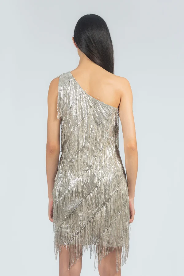 Abito corto in paillettes - immagine 3